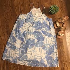NTW Lou & Grey blue/white palm leaf dress